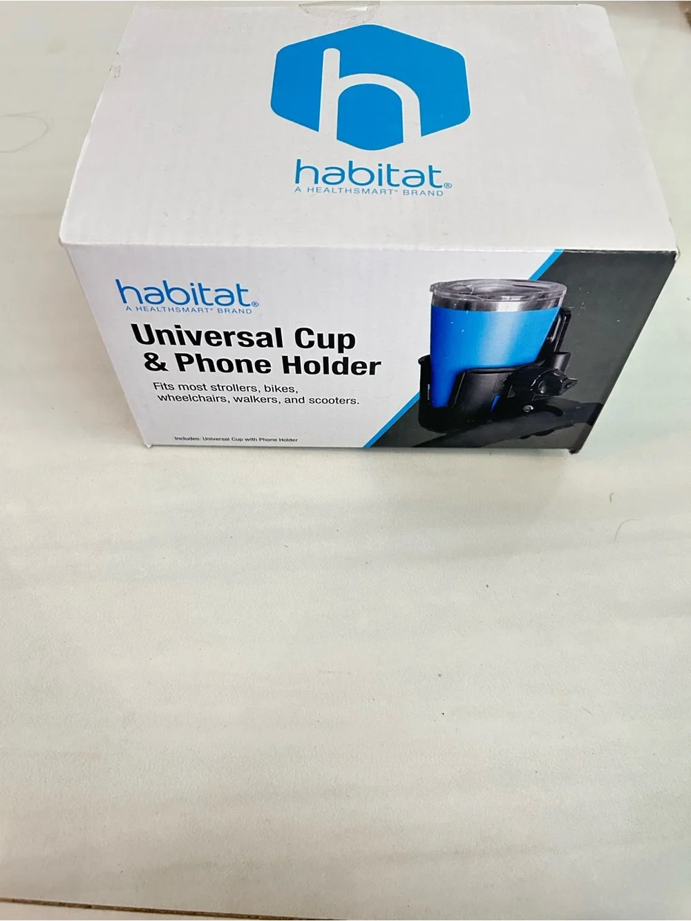 Habitat Universal Cup & Phone Holder - Blue and Black